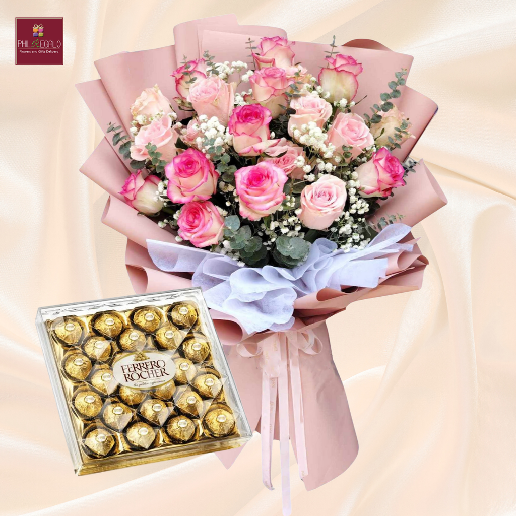 Double Pink Rose Ferrero Bundle