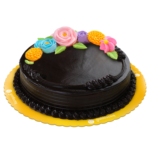 Goldilocks Round Greeting Pastel Bloom Cake Package (Several Flavors Available)