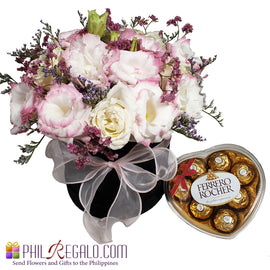 Lisianthus Chocolate Love Box