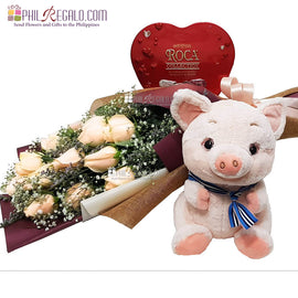 Peachy Pig Heart Package