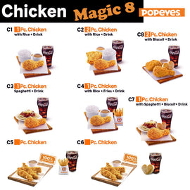 Popeyes Magic 8 Chicken Set Hot Food Delivery Philippines