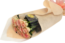 Peach Rose Bundle Bouquet