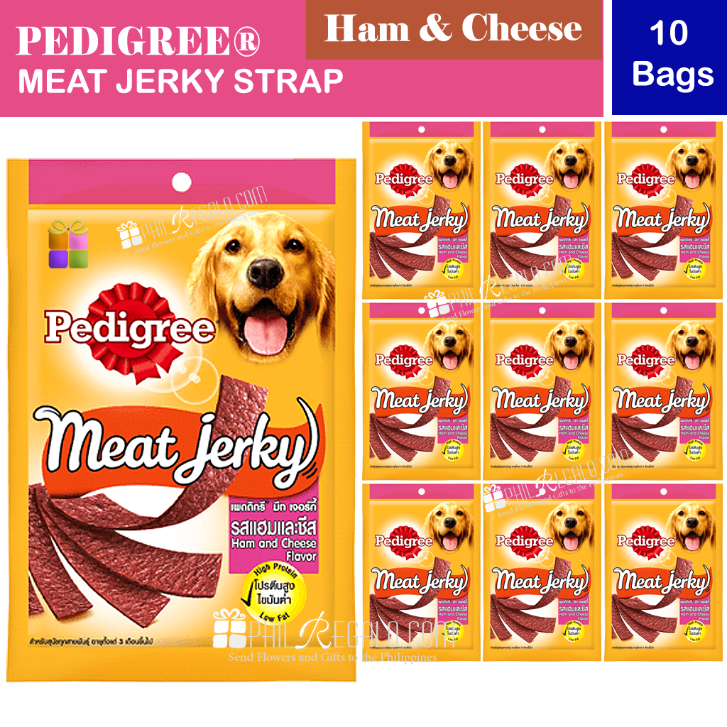 PEDIGREE® Meat Jerky Strap Ham and Cheese 10 Bags