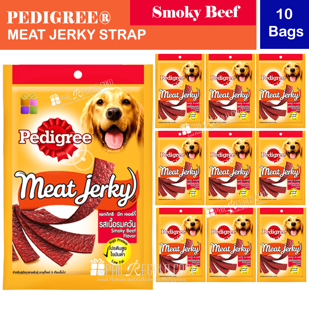 PEDIGREE® Meat Jerky Strap Smoky-beef 10 Bags