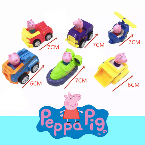 Peppa Pig 6pc Car Toy Set