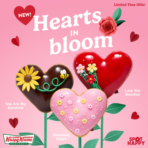 Krispy Kreme Valentines 2025 Hearts in Bloom Double Dozen Specials