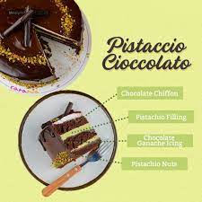Caramia Pistaccio Cioccolato Cake
