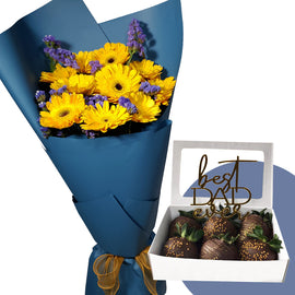 Best Dad Yellow Bouquet Package