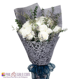 Grand White Rose Bouquet