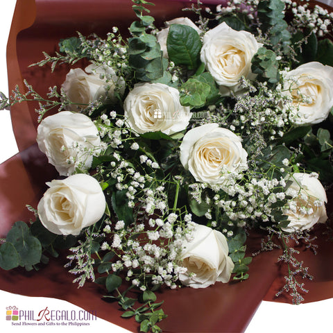 Apricot or White Roses Bouquet