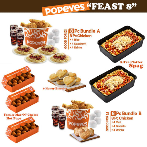 Popeyes Feast of 8 Food Delivery Manila