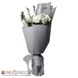 Basic Lover White Rose Bouquet