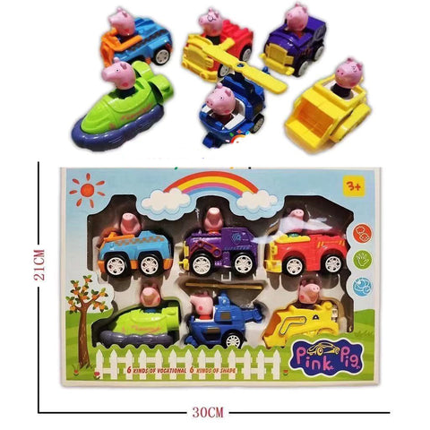 Peppa Pig 6pc Car Toy Set