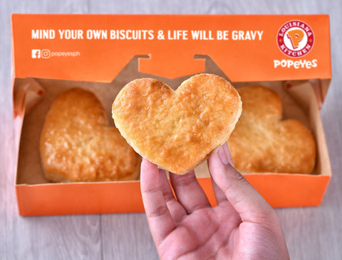 Popeyes Heart Biscuits 2 Boxes 12 pieces