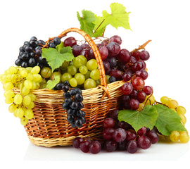 Overflowing Grapes Basket