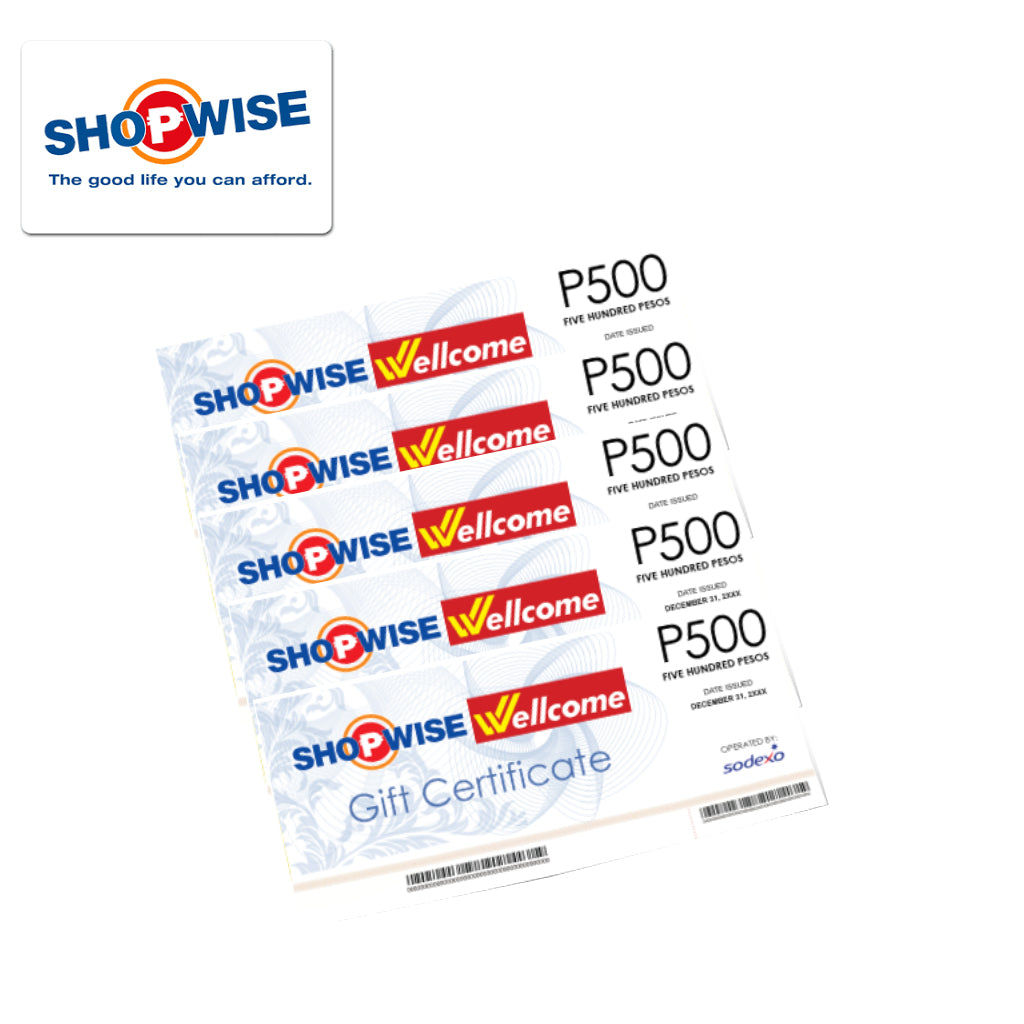 Shopwise and Wellcome Gift Certificates 2500