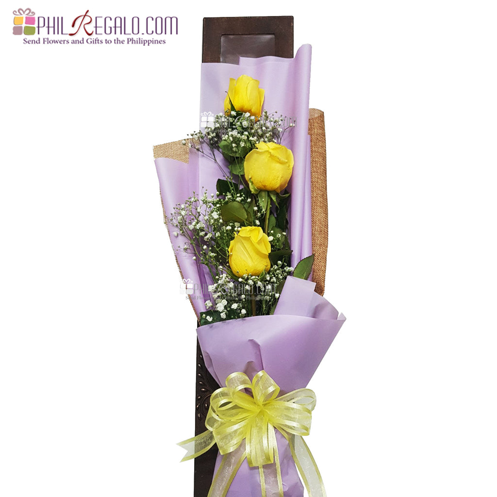 ILY with Care Yellow Rose Bouquet